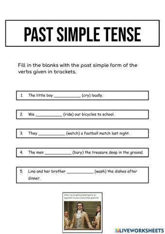 Past Simple Tense Year 4