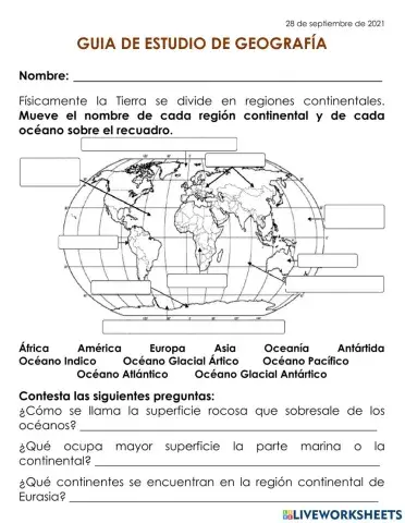 Guia de estudio GEOGRAFÍA examen septiembre 21