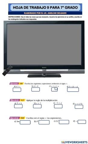 Reglas Convencionales Acerca de Expresiones Algebraicas