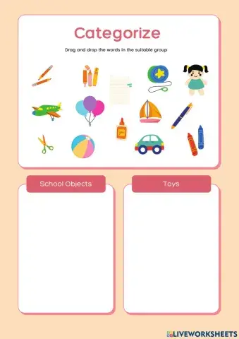 School objects - Toys