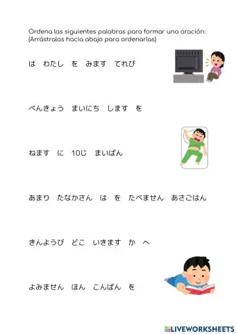 Ejercicio gramática Lección 3 Básico 1