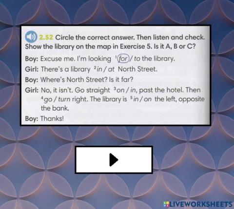 Go getter unit 5 Directions