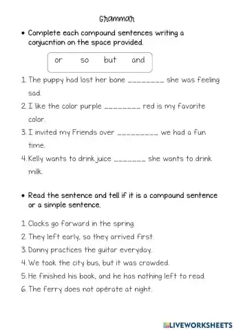 Compound sentences