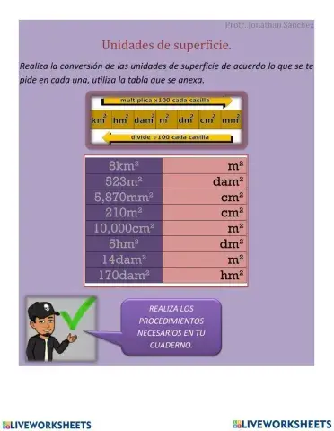 Unidades de superficie