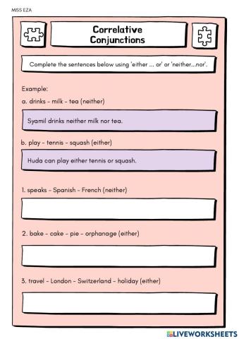 Unit 9 A Heart of Gold - Correlative Conjunction