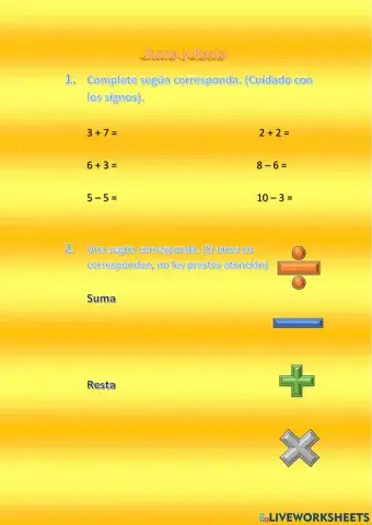 La suma y la resta