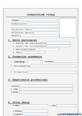 Currículum vitae