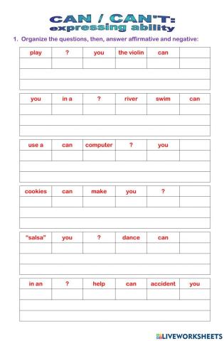 Can-Can't for abilities