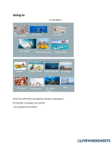 Going to at the beach