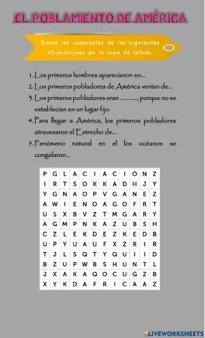 Primeros pobladores A