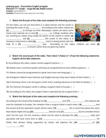 Tomorrow's Workplace: Robot surgeons and teachers