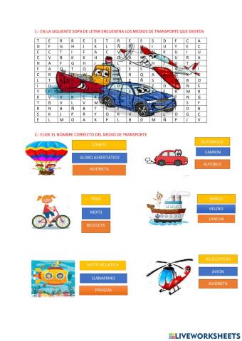 Los medios de transporte