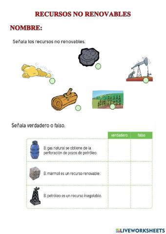 Recursos Renovables y No Renovables
