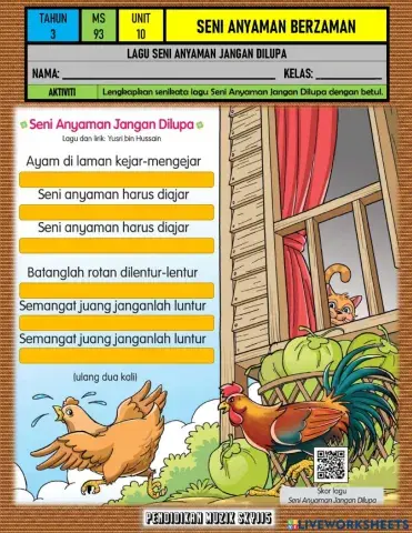 MZ Tahun 3 - Unit 10 Lagu Seni Anyaman Jangan Dilupa