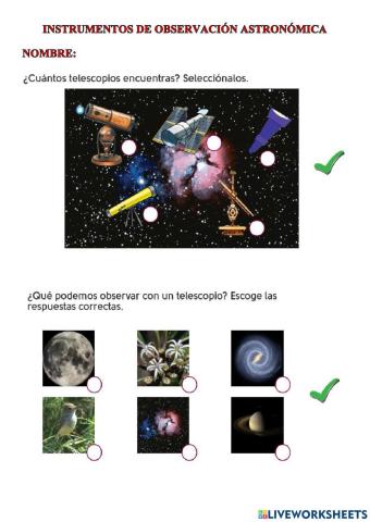 Instrumentos de Observación Astronómica