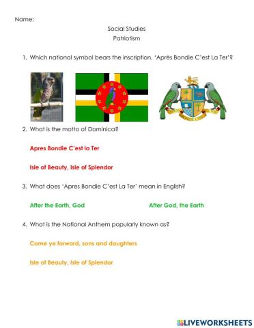 Dominica National Symbols Review