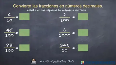 Fracciones y números decimales