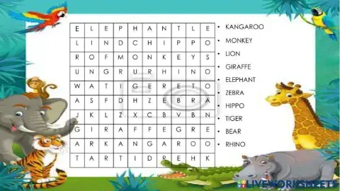 Animales en inglés