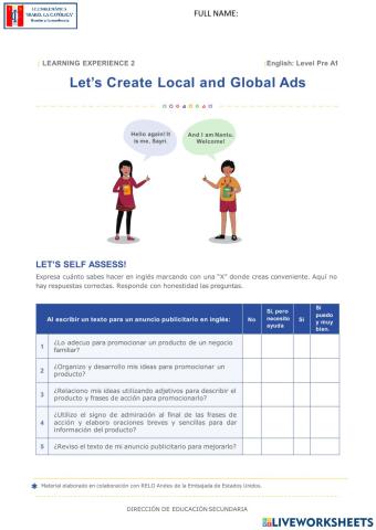 Let-s create Local and Global Ads Recuperaciòn