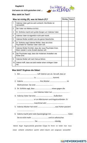 Das Haus an den Klippen Kapitel 8