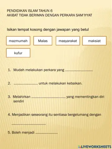 Akibat tidak beriman dengan perkara samiyyat