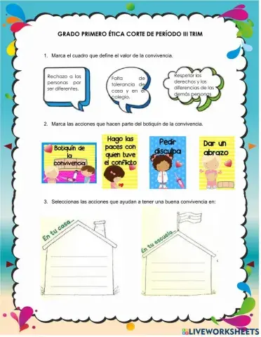 Grado primero Evaluación Corte de Período