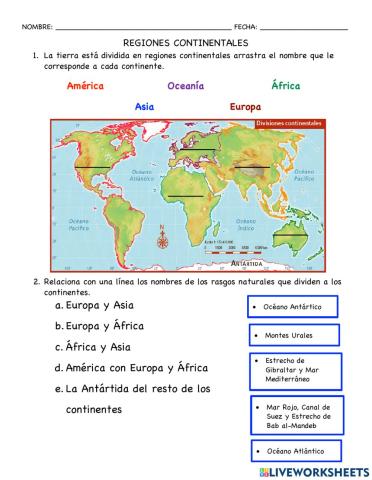 Regiones continentales