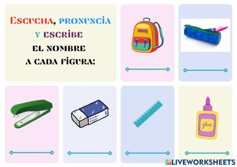 Objetos de la escuela I
