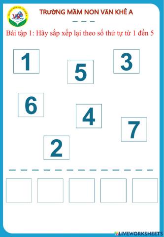 Sắp xếp các số theo thứ tự