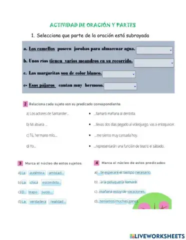 Partes de la oración