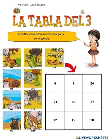 Tabla del 3