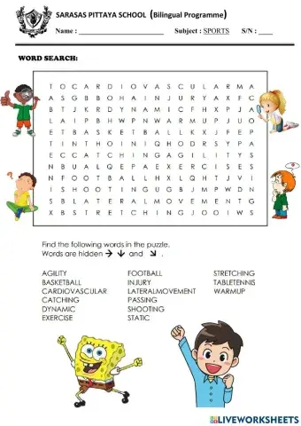 Sports and vocabularies