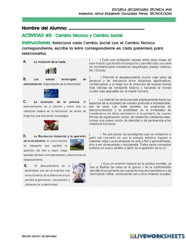 Cambio social y cambio tecnico