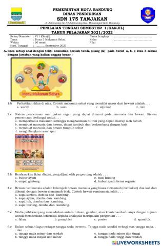 Soal PTS Kelas 5 Tema 3