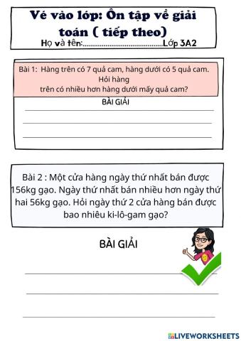 Ôn tập về giải toán
