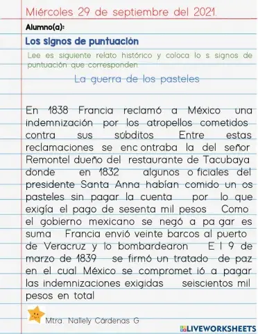 Los signos de puntación