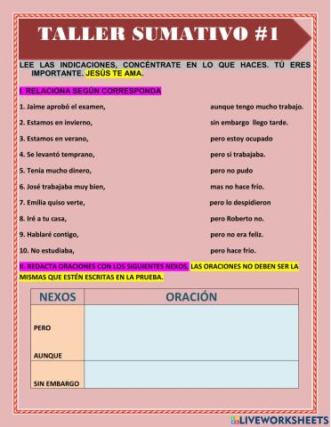 Oraciones Adversativas