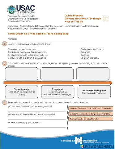 Hoja de Trabajo - Big Bang