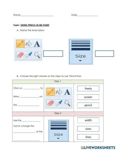Using pencil in MS paint