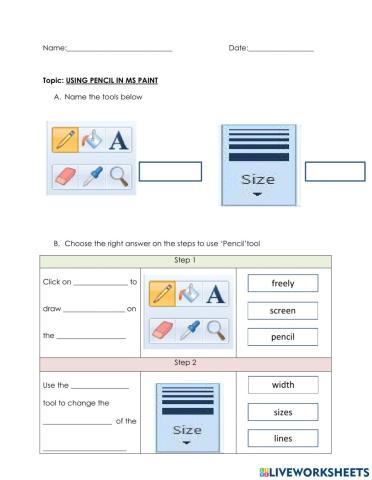 Using pencil in MS paint