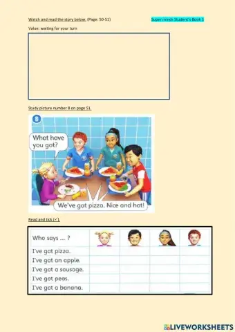 English Year 1 Page 50-51