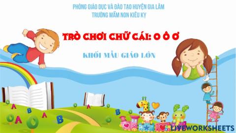 Trò chơi với chữ o ô ơ