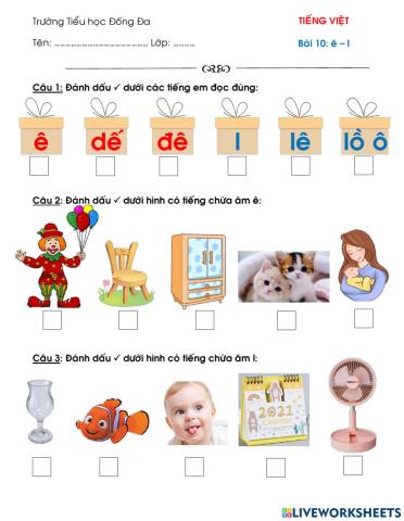 Bài 10: ê - l