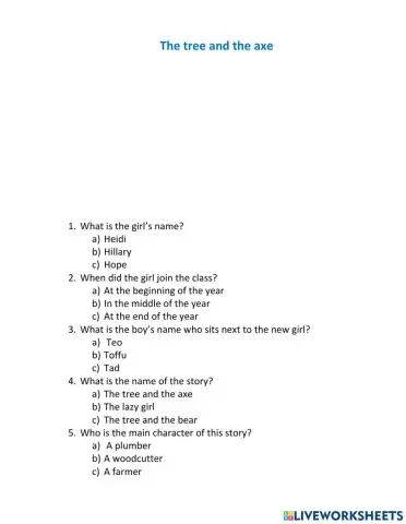 The tree and the axe