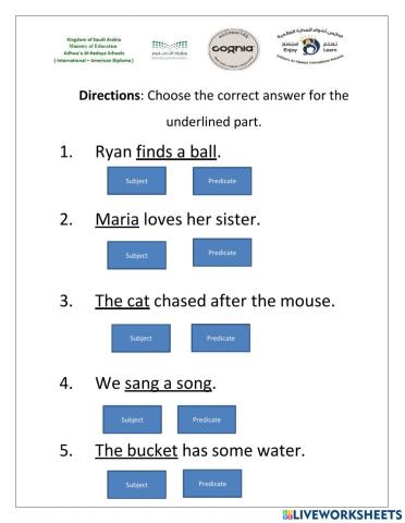 Subject and predicate