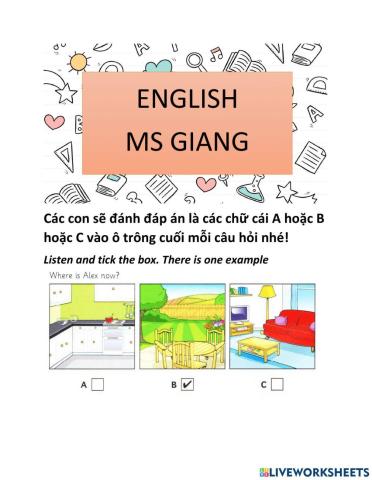 Starter 2. Test 1. Listening. part 3.