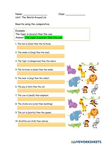Comparative Adjectives