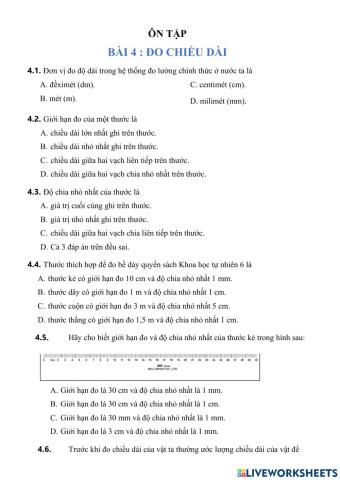 Ôn tập Chủ Đề 1