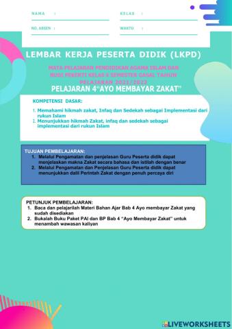 E-lkpd zakat ahmad yasin