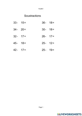 Soustractions
